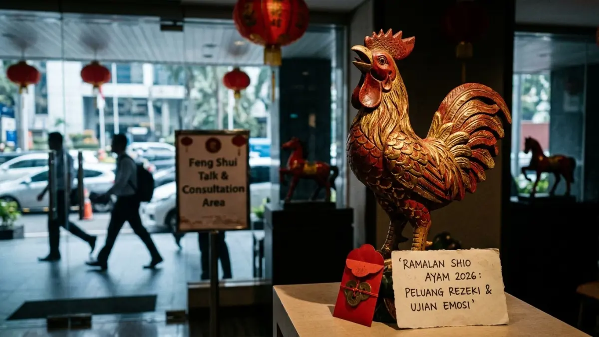 Ramalan Shio Ayam 2026 menyebut peluang rezeki dan relasi menguat, tetapi emosi dan kemampuan memilih peluang menjadi tantangan. (Gemini AI)

