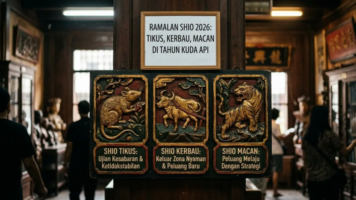 Ramalan Sio 2026 untuk Tikus, Kerbau, dan Macan membawa tantangan berbeda, mulai dari ujian kesabaran hingga peluang besar. (Gemini AI)