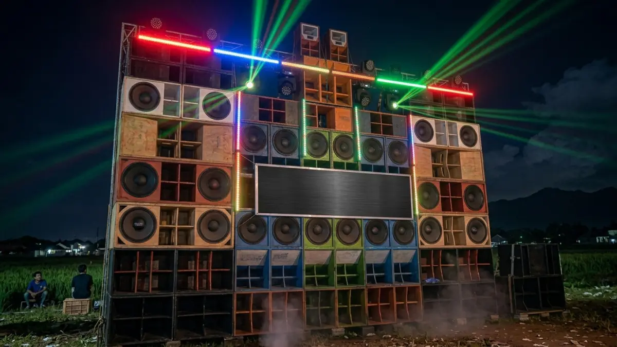 Aturan penggunaan sound system saat karnaval penting dipahami agar hiburan tetap meriah tanpa mengganggu kenyamanan warga.(ILUSTRASI AI)