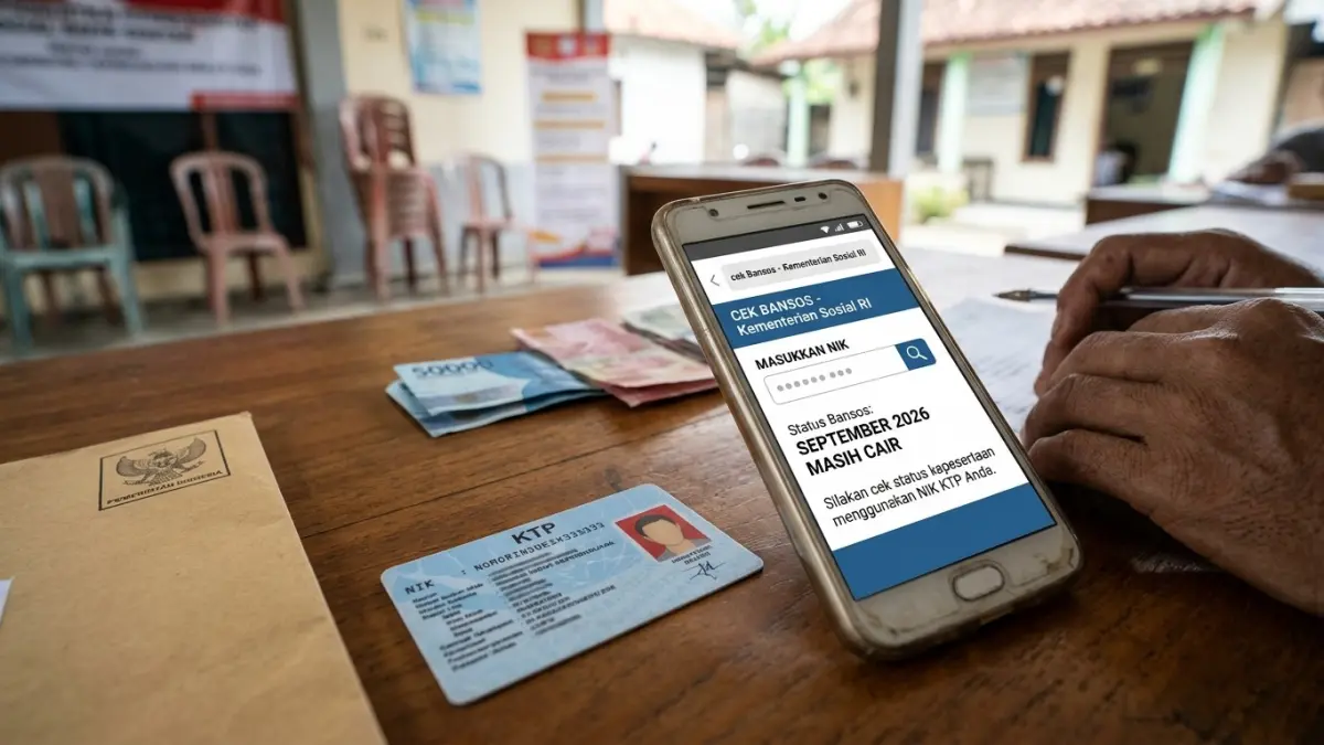 Bansos September 2026 masih cair untuk sejumlah program. Cek status penerima lewat layanan Cek Bansos dengan NIK. (Gemini AI)
