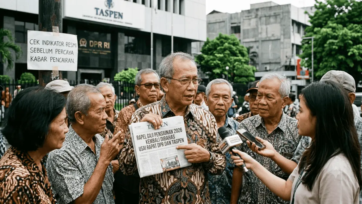 Rapel gaji pensiunan 2026 kembali dibahas usai rapat DPR dan Taspen. Cek indikator resmi sebelum percaya kabar pencairannya.