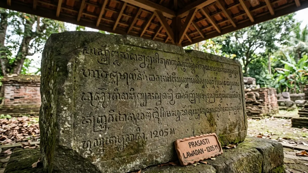 Sejarah Tulungagung menyimpan jejak Medang, Erlangga, Panjalu-Jenggala hingga Majapahit yang terekam dalam prasasti dan situs kuno. (Gemini AI)