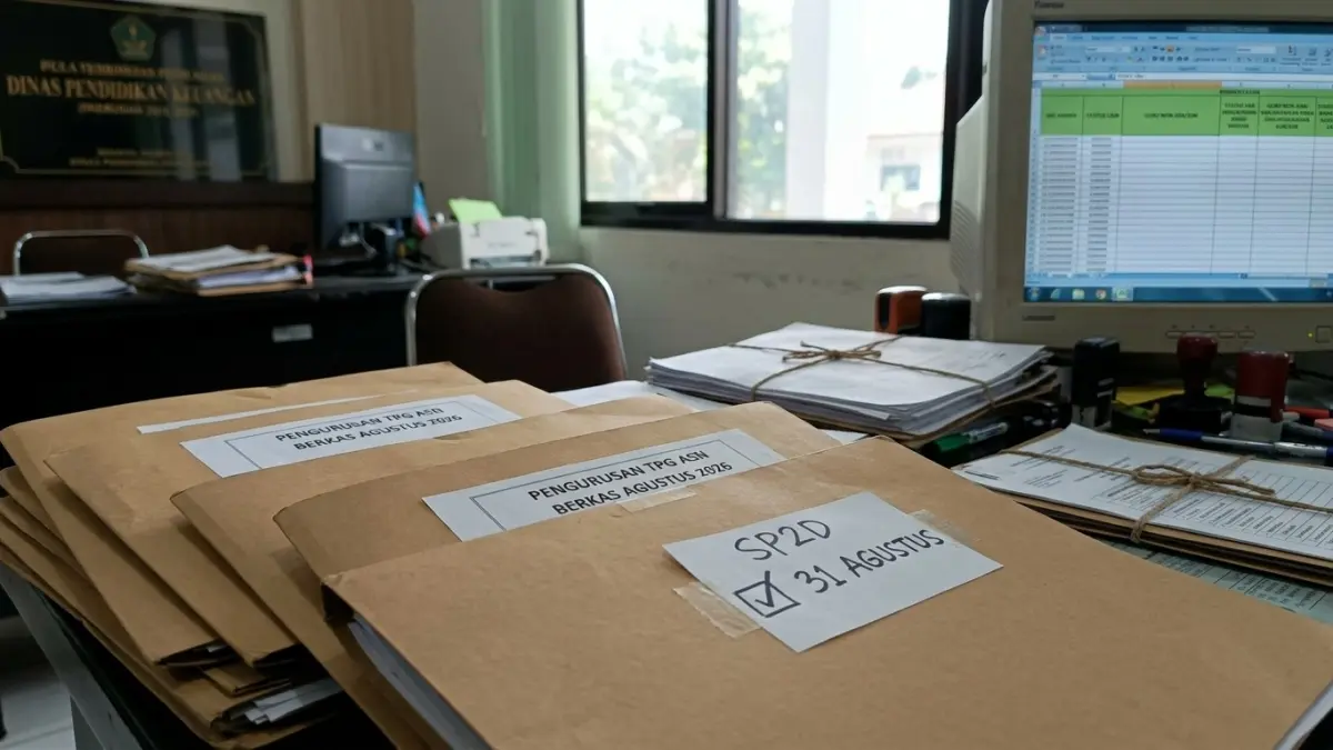 TPG ASN Agustus 2026 belum merata. SP2D disebut tertanggal 31 Agustus, sementara pencairan non-ASN terpantau lebih dulu. (Gemini AI)