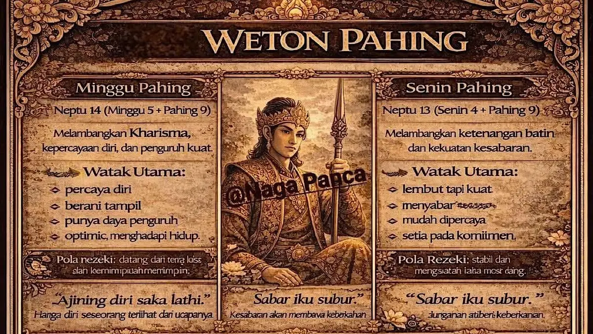 Weton Legi dalam primbon Jawa disebut memiliki 8 kekuatan tersembunyi, mulai dari magnet rezeki, intuisi hingga kemampuan menghadapi ujian.(pinterest)