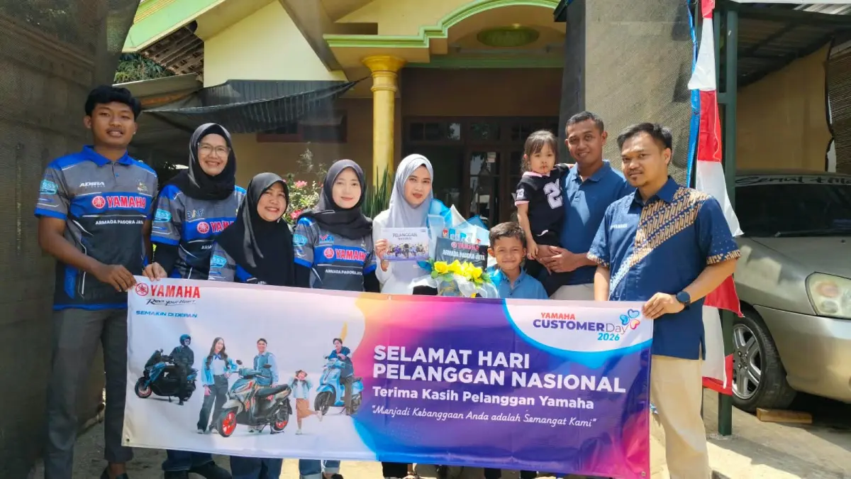 Yamaha memberikan apresiasi khusus kepada konsumen dengan menggelar pengiriman unit secara serentak pada 4 September dalam rangka memperingati Hari Pelanggan Nasional.(DHIYAH AYU/RATU)