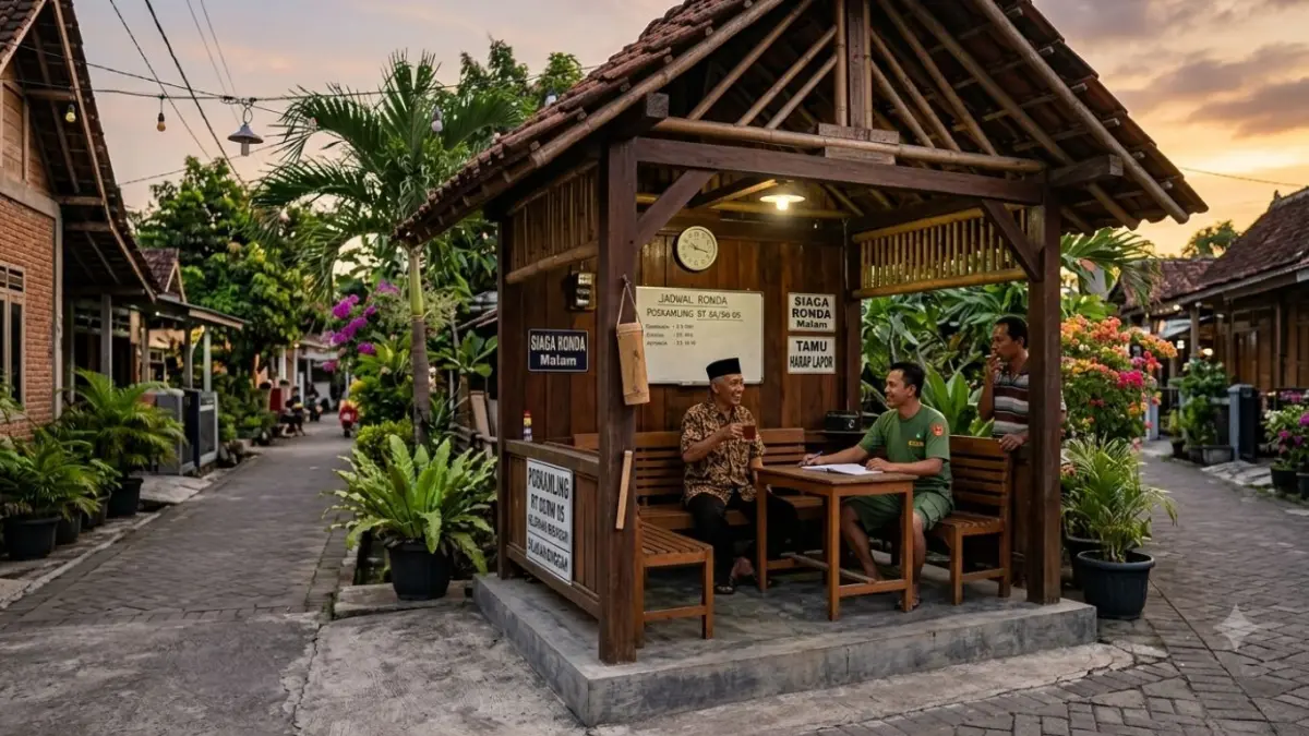 Fasilitas umum desa penting dipertahankan karena menunjang kepentingan bersama, keamanan, interaksi sosial, dan pelayanan warga.(ILUSTRASI AI)