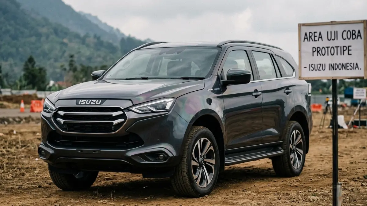 Isuzu Panther 2026 dikabarkan membawa mesin diesel hybrid dan fitur canggih seperti lane assist serta kamera 360 derajat. (Gemini AI).