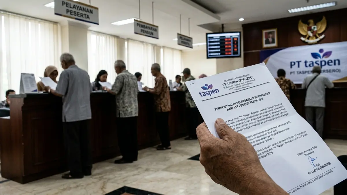 Kenaikan gaji pensiunan 2026 sebesar 12 persen kembali beredar. Simak klarifikasi Taspen dan penjelasan soal PP Nomor 11 Tahun 2025. (Gemini AI)