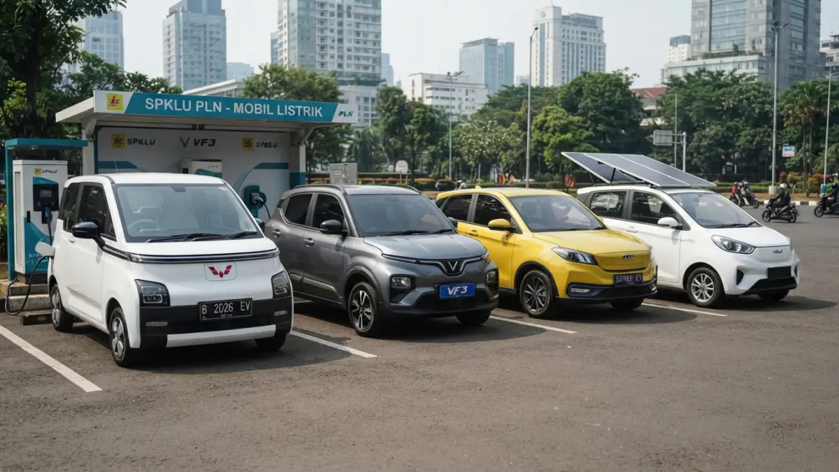 Mobil listrik murah 2026 hadir dengan pilihan mulai Rp152 jutaan. Simak Wuling Air EV, VinFast VF3, Seres E1, Sanvi, dan BYD Atto 3. (Gemini AI)