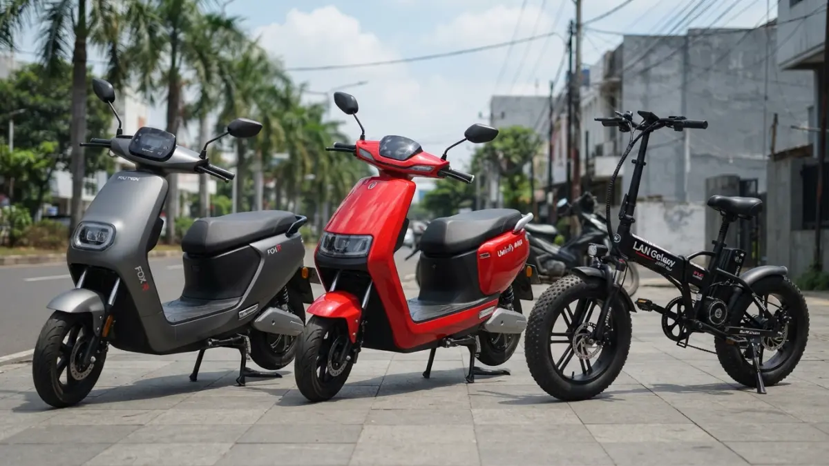 Motor listrik murah seperti Polytron Fox R dan Uwinfly M100 menarik untuk harian, sementara LAN X3000 Max menawarkan portabilitas. (Gemini AI)
