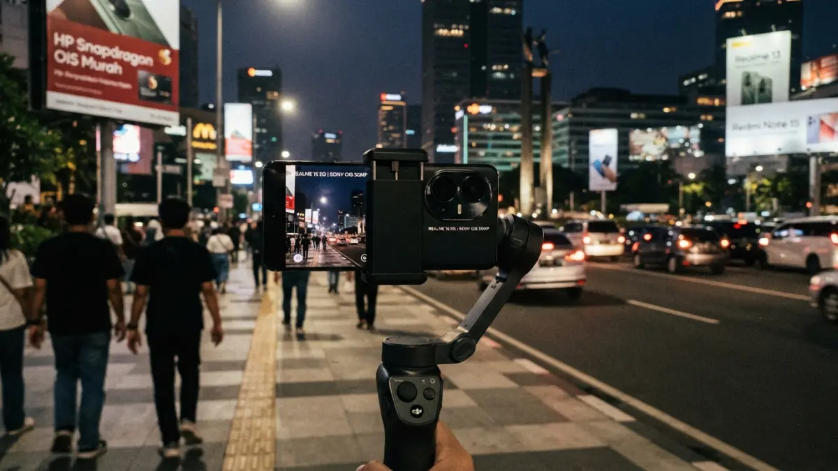 HP kamera OIS murah kini tersedia mulai Rp2,9 jutaan. Simak 8 pilihan dengan kamera stabil dan kemampuan video hingga 4K. (Gemini AI)