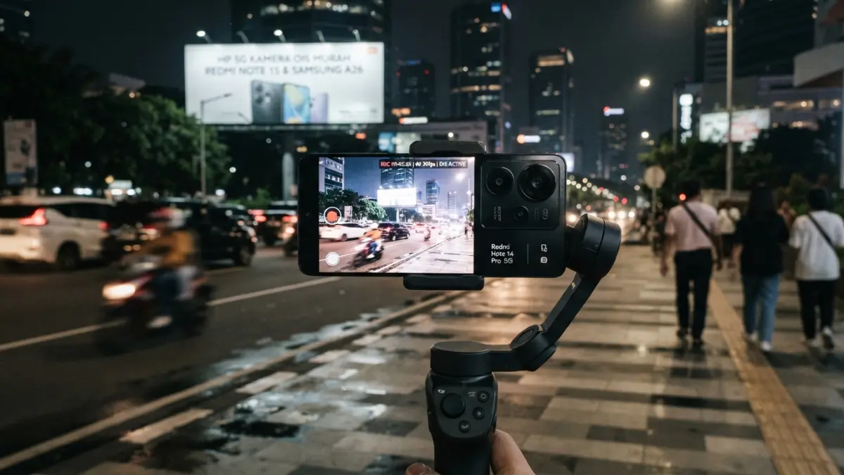 HP Snapdragon kamera OIS murah kini tersedia mulai Rp2 jutaan. Simak 8 rekomendasi dengan kamera stabil dan kemampuan video hingga 4K. (Gemini AI)