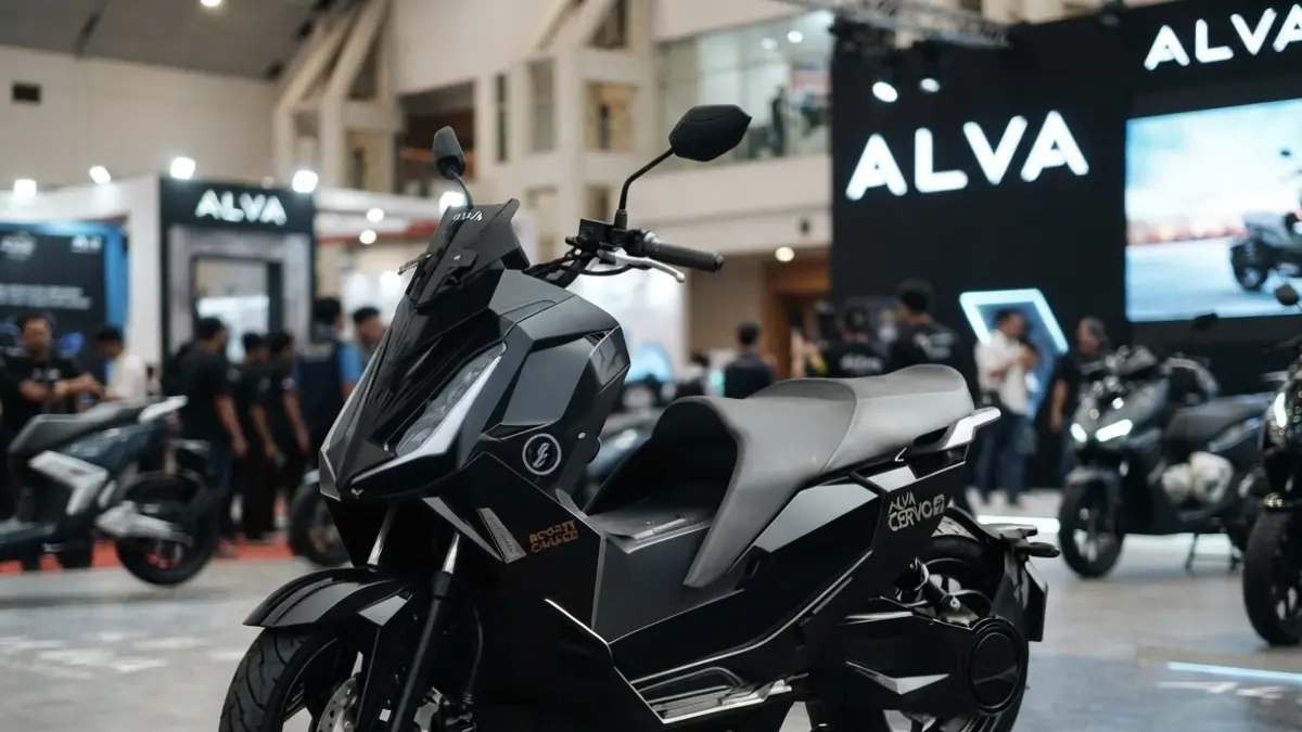 Alva Cervo Q menjadi tipe tertinggi Alva dengan dua baterai, ABS, layar TFT, dan klaim jarak tempuh hingga 125 kilometer. (Gemini AI)