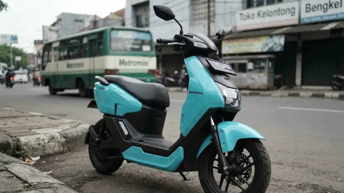 Honda Icon E dibanderol Rp28 juta dengan baterai dan charger. Simak performa, jarak tempuh 53 km, waktu pengisian, dan fitur lengkapnya. (Gemini AI)