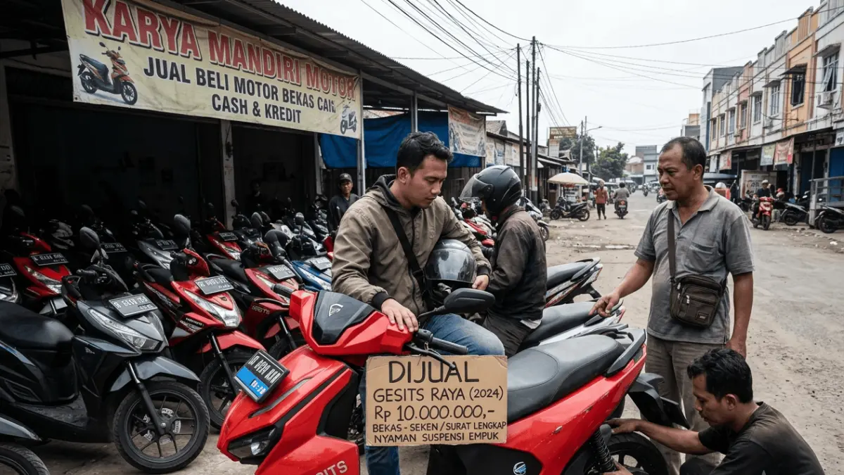 Gesits Raya bekas Rp10 juta menawarkan kenyamanan dan suspensi empuk, tetapi penyusutan harga dalam dua tahun menjadi sorotan.