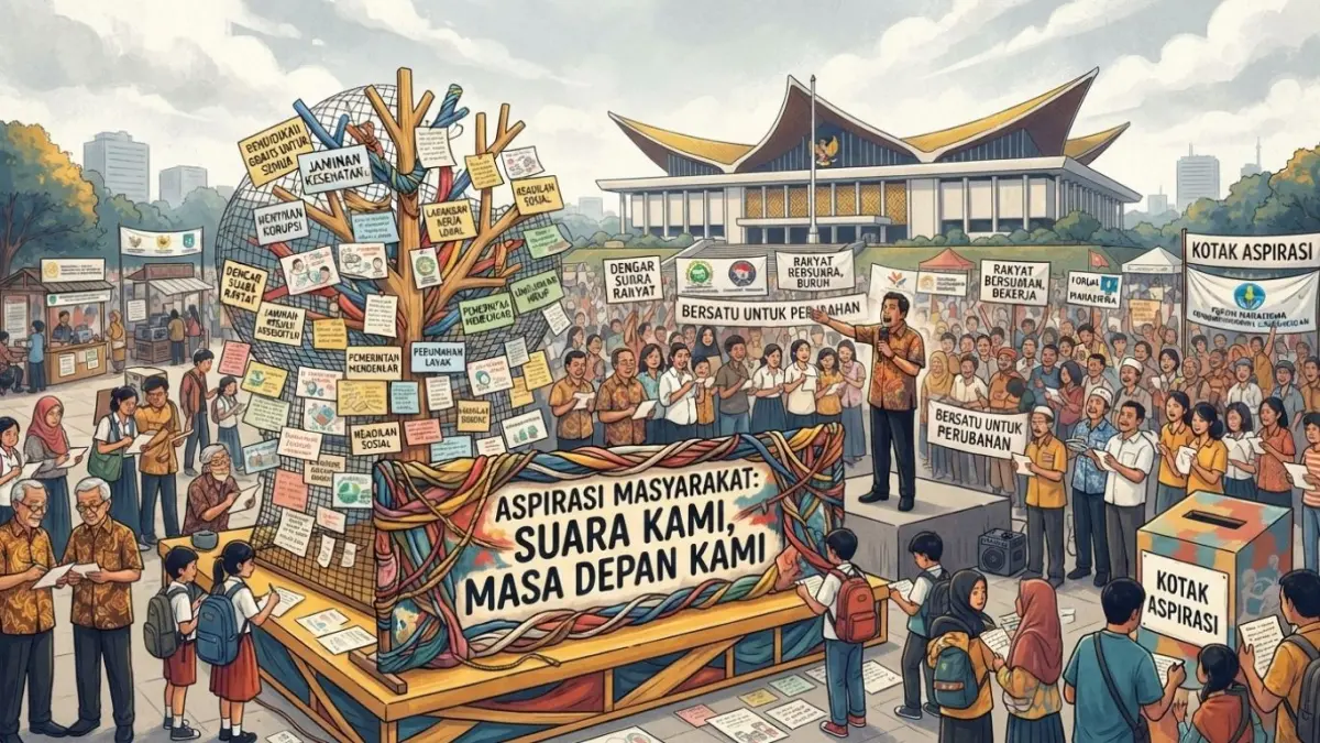 Aspirasi masyarakat perlu dikawal agar tak berhenti sebagai keluhan. Kenali peran DPRD dalam menyerap dan mengawasi tindak lanjut warga.(ILUSTRASI AI)