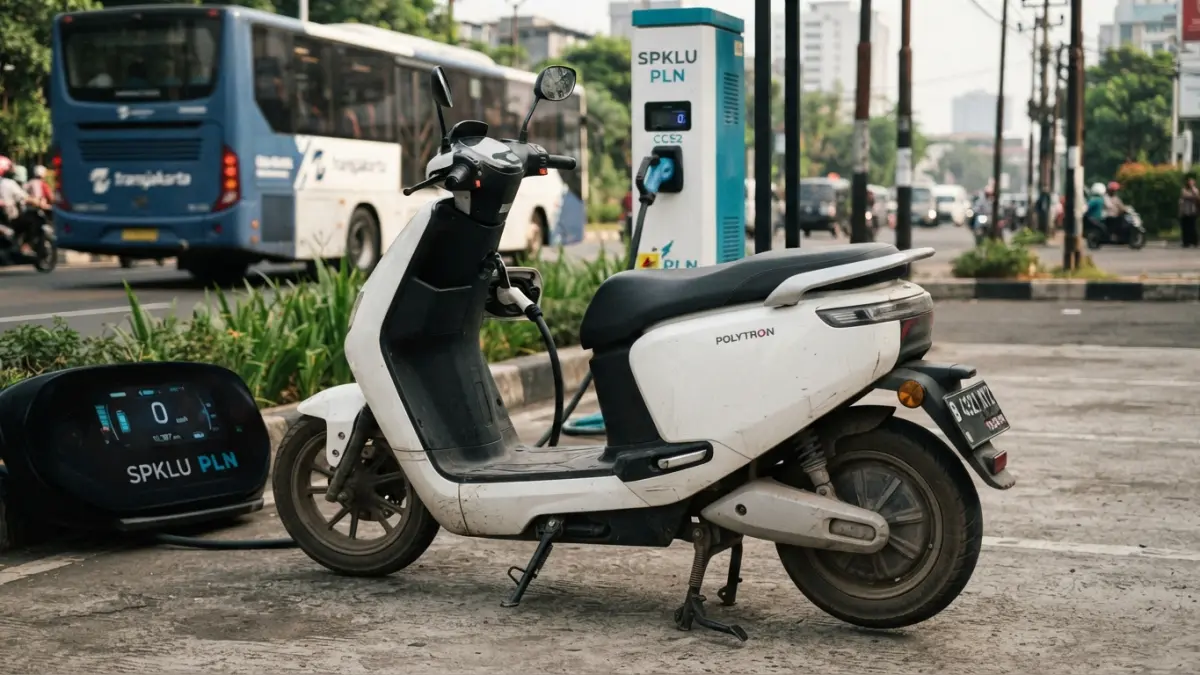 Polytron Fox 350 telah menempuh lebih dari 10.000 km. Pemilik mengungkap masalah, biaya penggunaan, fitur, dan alasan tetap menyukainya. (Gemini AI)