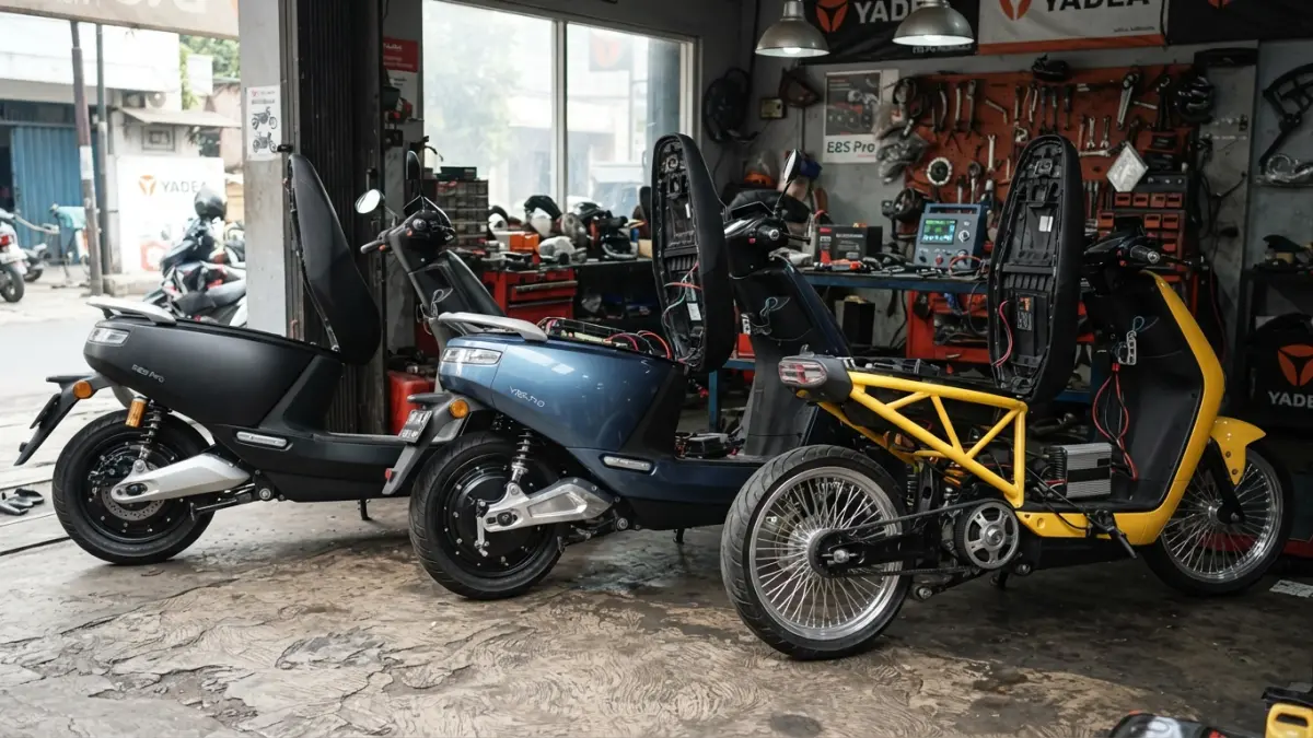 Yadea Velux U diuji dari Bandung ke Bogor dan mencatat 152 km dengan sisa baterai 9 persen setelah melewati jalur Puncak. (Gemini AI)