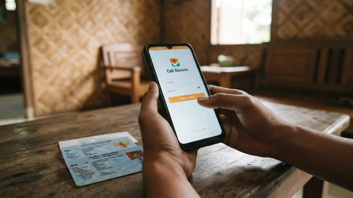 ara membuat akun Cek Bansos membutuhkan KK, NIK, nomor HP, email, foto KTP, dan swafoto. Simak langkah pendaftarannya. (Gemini AI)