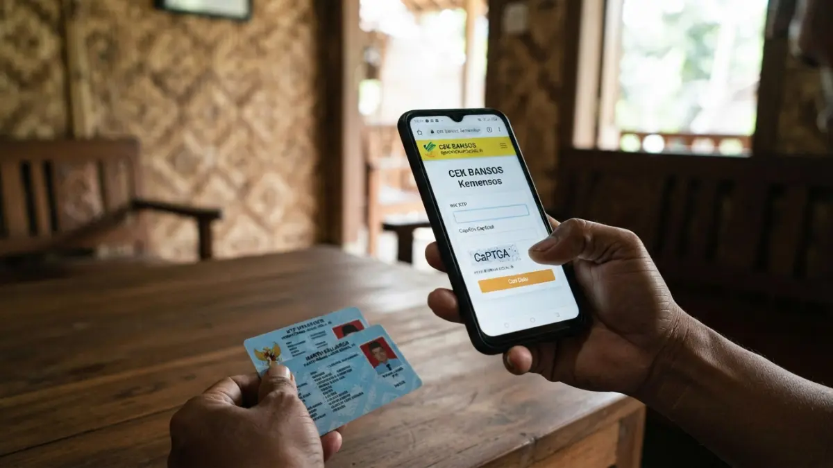 Bansos beras 30 kg September 2026 kembali disalurkan. Cek status penerima menggunakan NIK KTP lewat aplikasi atau situs resmi Kemensos. (Gemini AI)