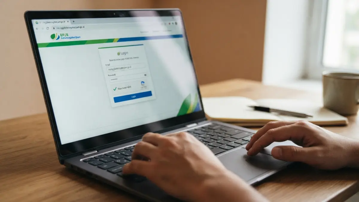 Cara cek saldo BPJS Ketenagakerjaan bisa dilakukan online lewat Google Chrome tanpa aplikasi JMO. Simak langkah login hingga melihat saldo JHT. (Gemini AI)