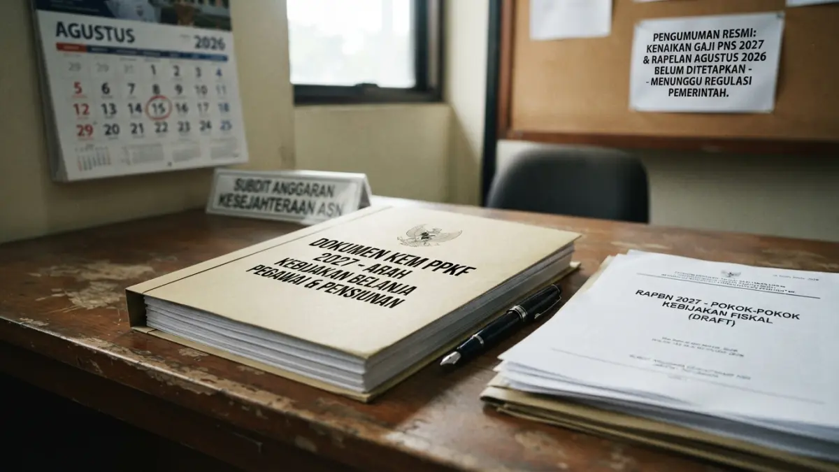 Kenaikan gaji PNS 2027 belum pasti karena belum tercantum spesifik dalam KEM PPKF. Taspen juga menyebut belum ada regulasi rapelan pensiunan. (Gemini AI)
