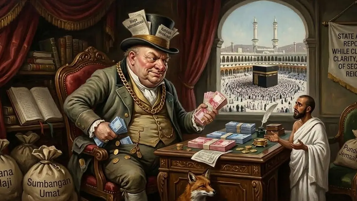 Penulisan
Kasus korupsi Haji 2024 menjadi refleksi tentang niat ibadah, sifat kebinatangan manusia, dan makna haji yang seharusnya karena Allah.(Ilustrasi AI)
