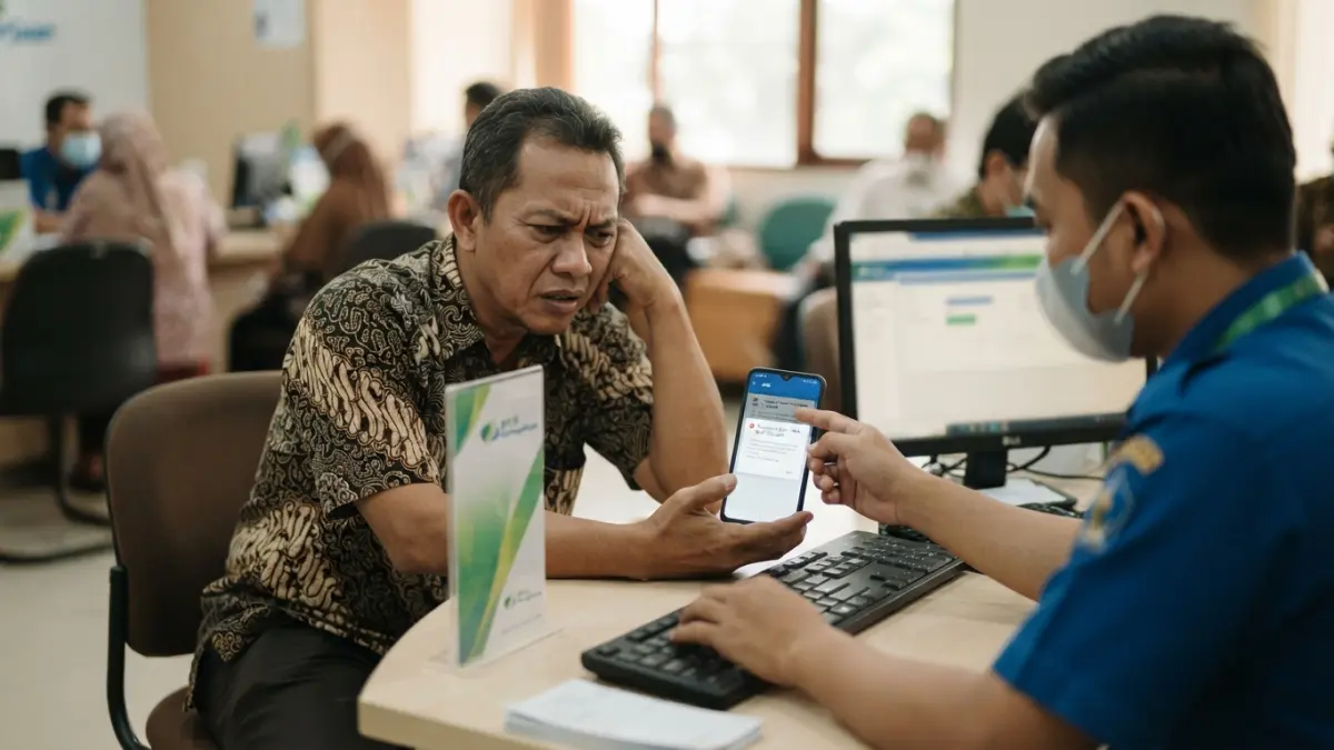 laim JHT di aplikasi JMO tidak bisa dilakukan? Kenali 4 penyebabnya, mulai status aktif, masa tunggu hingga pengkinian data. (Gemini AI)