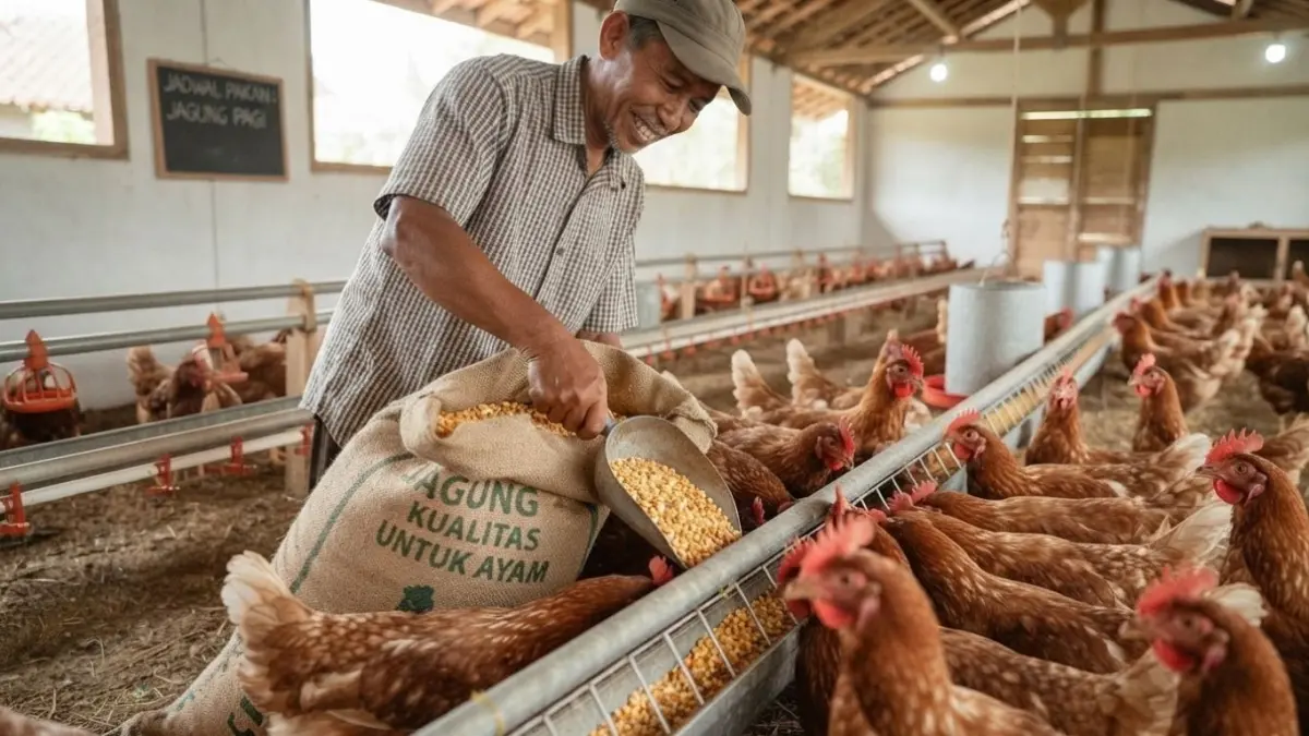 Mendapatkan jagung subsidi tidak instan. Simak tahapan pengajuan, verifikasi, persetujuan hingga proses penyalurannya.(ILUSTRASI AI)