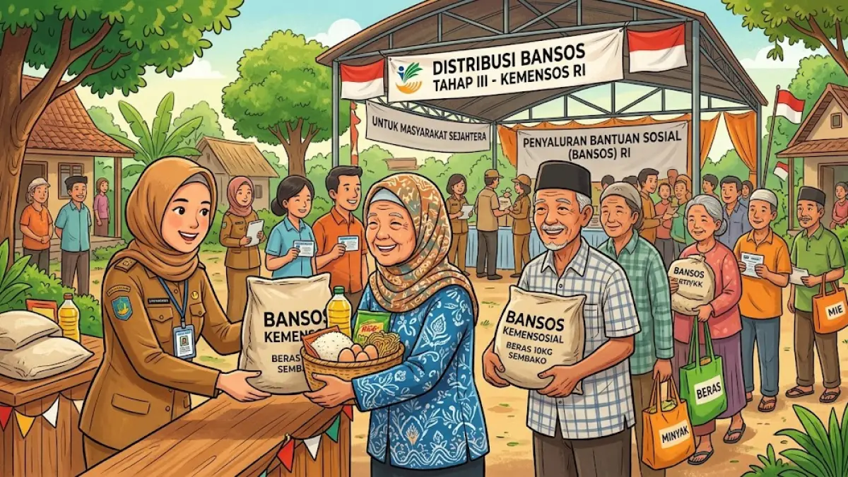 Bansos digital 2027 disebut mulai diuji coba di sekitar 258 kabupaten/kota. Simak cara aktivasi IKD dan daftar bansos melalui Perlinsos.(ILUSTRASI AI)