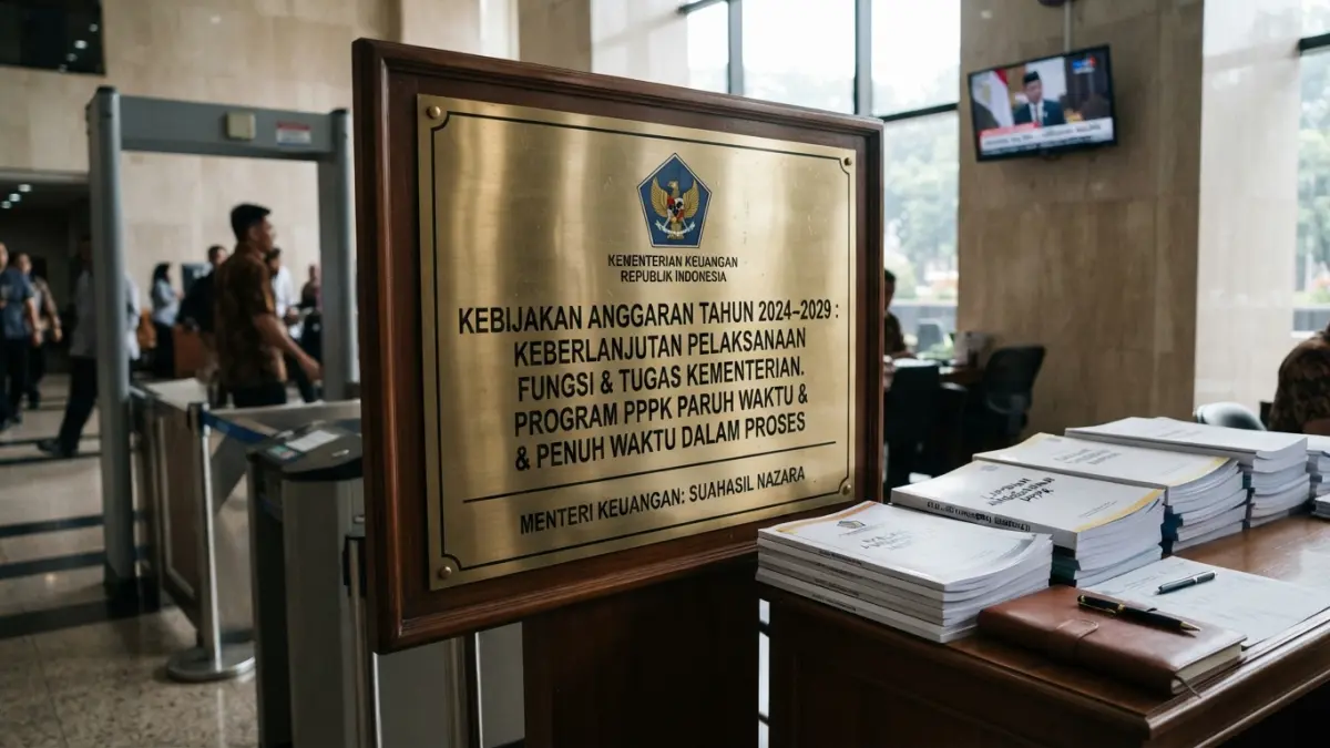 PPPK Paruh Waktu menjadi penuh waktu ikut disorot setelah pergantian Menteri Keuangan. Simak pernyataan Suahasil soal kelanjutan kebijakan. (Gemini AI)