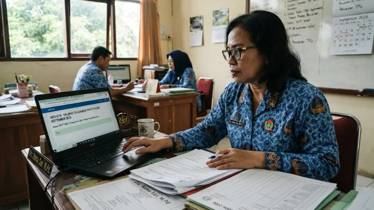 TPG 100 persen masih dinantikan guru. Simak perkembangan SKTP, pencairan TPG September, dan dampak pergantian Menteri Keuangan. (Gemini AI)