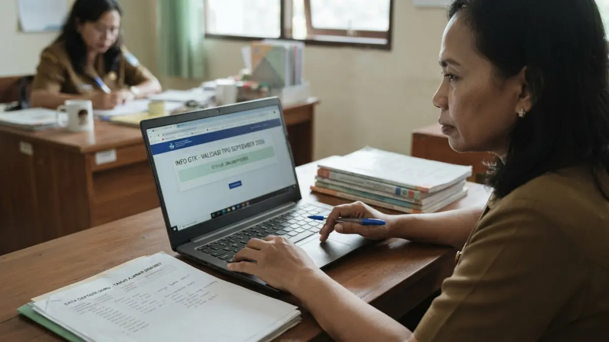 TPG September 2026 tetap diproses di tengah pergantian Menteri Keuangan. Guru diminta cek Dapodik dan mewaspadai kabar TPG THR 100 persen. (Gemini AI)