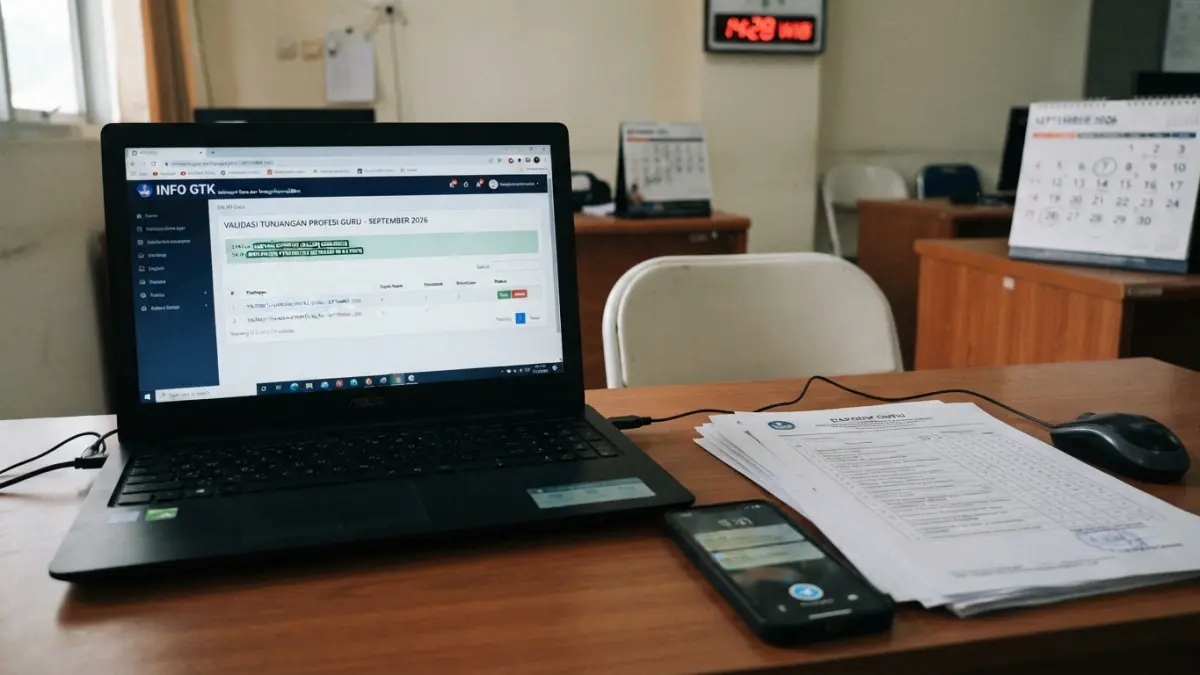 TPG THR 100 persen masih dinanti guru, sementara TPG September memasuki verifikasi data dan SKTP diperkirakan terbit 18-19 September. (Gemini AI)