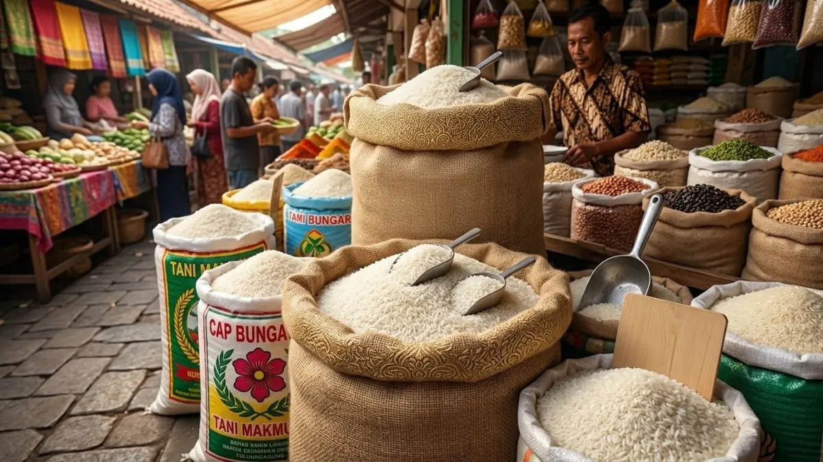 Harga beras premium bisa naik saat pasokan terbatas. Kenali faktor pasokan, produksi, permintaan, distribusi, dan biaya.(ILUSTRASI AI)