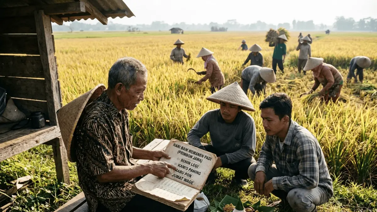 Hari baik untuk memanen menurut primbon Jawa mencakup Senin Legi, Kamis Pahing, Rabu Pon hingga Jumat Wage.