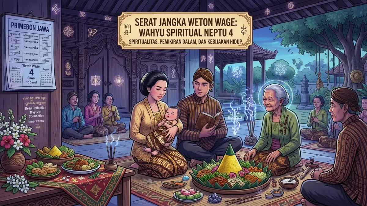 Weton Wage dalam ramalan spiritual Jawa disebut memiliki takdir besar. Ujian, intuisi, energi leluhur, dan rezeki menjadi bagian perjalanannya.(ILUSTRASI AI)