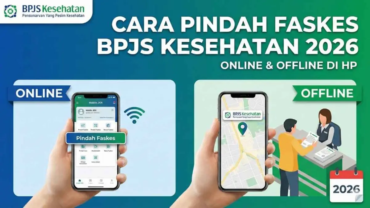 Cara pindah faskes BPJS Kesehatan online lewat Mobile JKN bisa dilakukan dari HP. Simak langkah memilih peserta hingga fasilitas kesehatan baru (Pinterest).