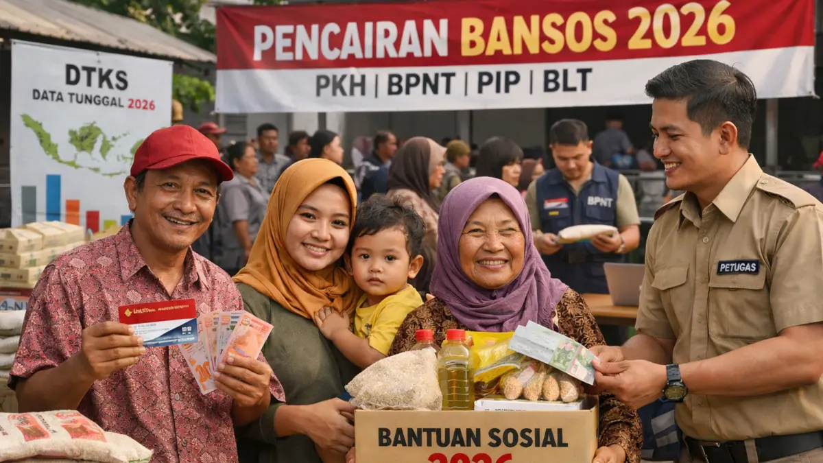 Digitalisasi bansos 2026 mengatur penyaluran langsung melalui rekening BRI atau BSI, dengan sasaran sekitar 50 juta masyarakat miskin (Pinterest).