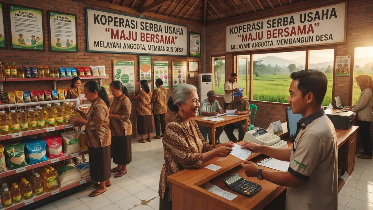Anak muda perlu mengenal koperasi untuk memahami ekonomi bersama, ikut regenerasi, dan membantu koperasi beradaptasi di era digital.(ILUSTRASI AI)