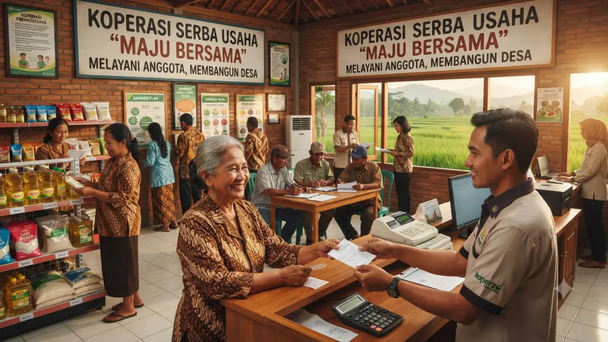 Regenerasi kepemimpinan koperasi penting untuk keberlanjutan organisasi. Ini peran anak muda dalam menyambung estafet koperasi.(ILUSTRASI AI)