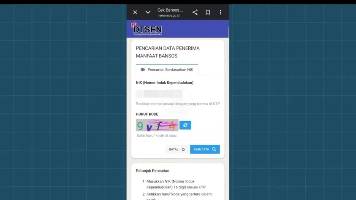 Cara cek desil bansos di Google tanpa aplikasi. Simak langkah memasukkan NIK, captcha, hingga melihat desil dan status bantuan.