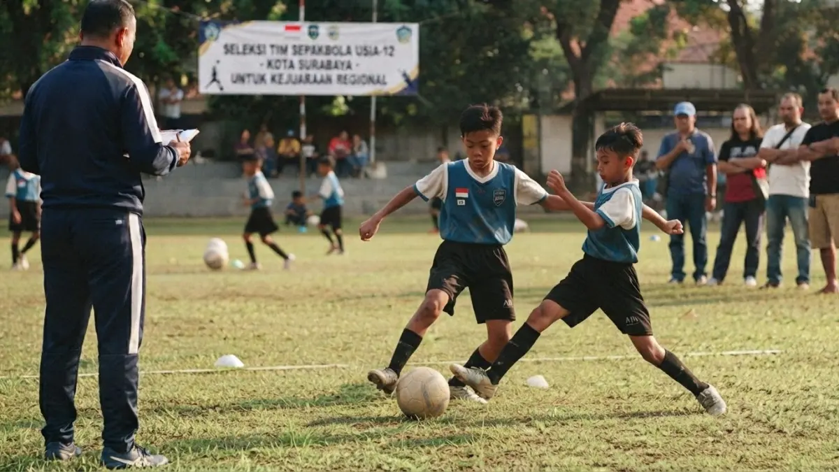 Kompetisi grassroots memberi pemain muda jam terbang, pengalaman bertanding, dan peluang masuk radar pembinaan hingga seleksi.(ILUSTRASI AI)