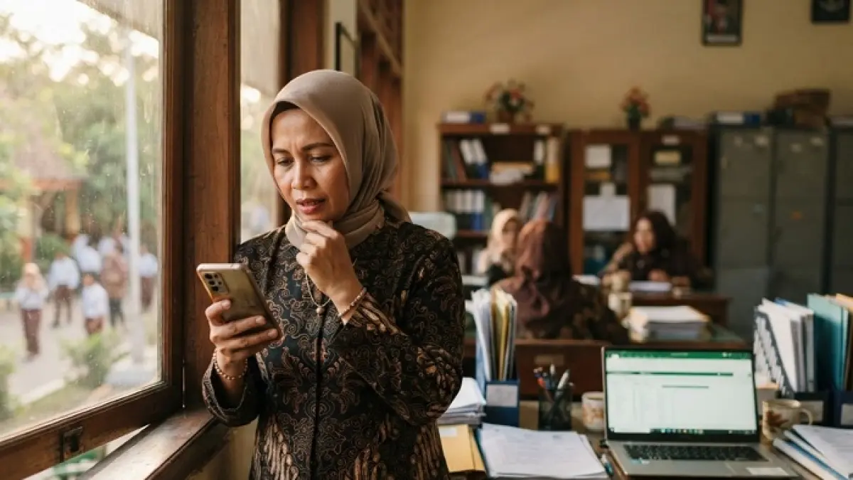 SKTP September 2026 belum terbit? Jangan panik. Cek 11 item validasi Info GTK dan pastikan data Dapodik sesuai agar proses tidak terkendala. (Ilustrasi Gemini AI)