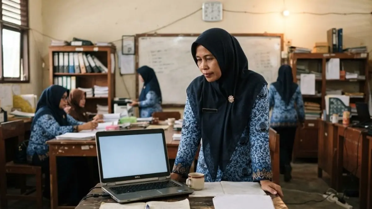SKTP September 2026 mulai masuk tahap siap SK. Cek Info GTK dan simak perkembangan pencairan TPG serta dampak pergantian Menteri Keuangan. (Ilustrasi Gemini AI)