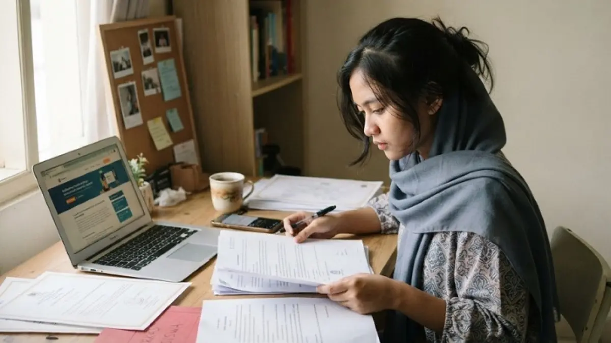 Beasiswa Bank Indonesia 2026 membuka 610 kuota mahasiswa dengan bantuan Rp1 juta per bulan. Simak syarat dan tiga tahap seleksinya. (Ilustrasi Gemini AI)