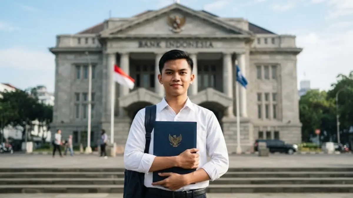 Beasiswa Bank Indonesia membuka peluang bagi mahasiswa. Simak syarat, tahapan seleksi, hingga tips wawancara agar lebih siap. (Ilustrasi Gemini AI)