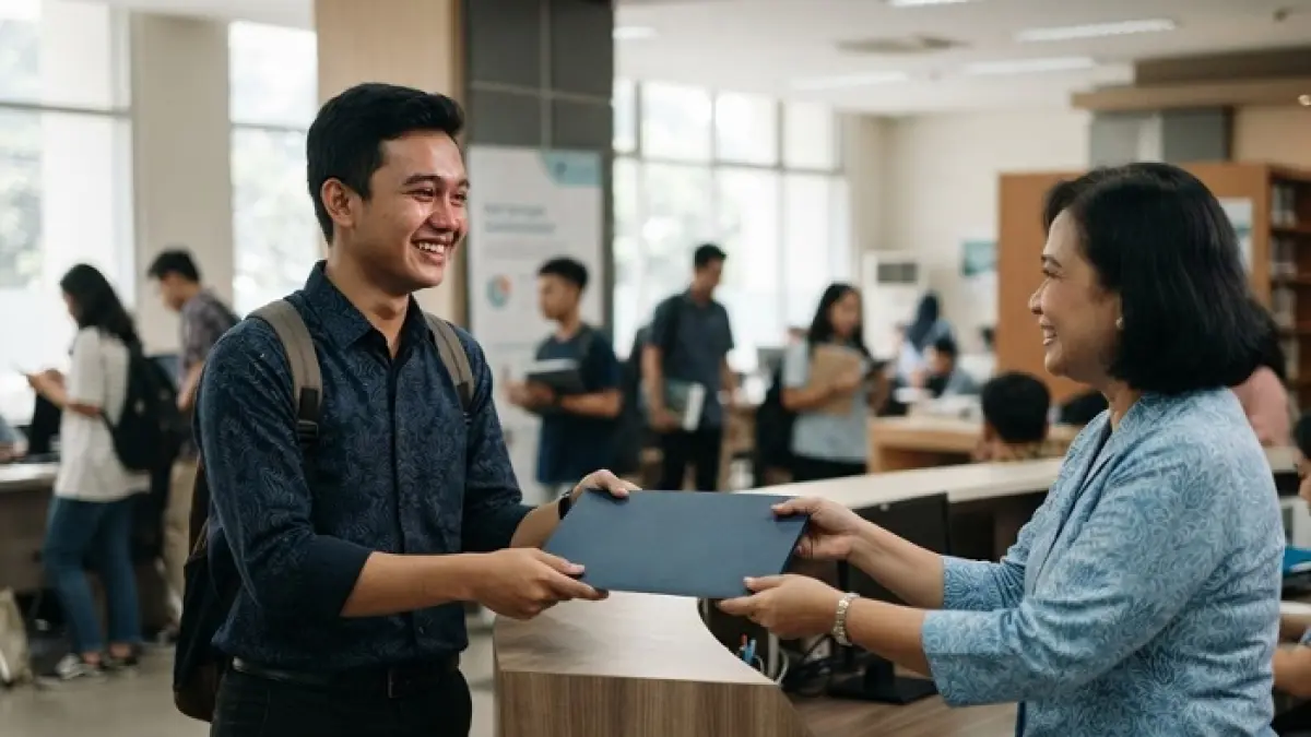 Beasiswa Pemuda Tangguh Surabaya 2026 menawarkan UKT gratis hingga lulus dan uang saku Rp300 ribu per bulan bagi mahasiswa terpilih. (Ilustrasi Gemini AI)