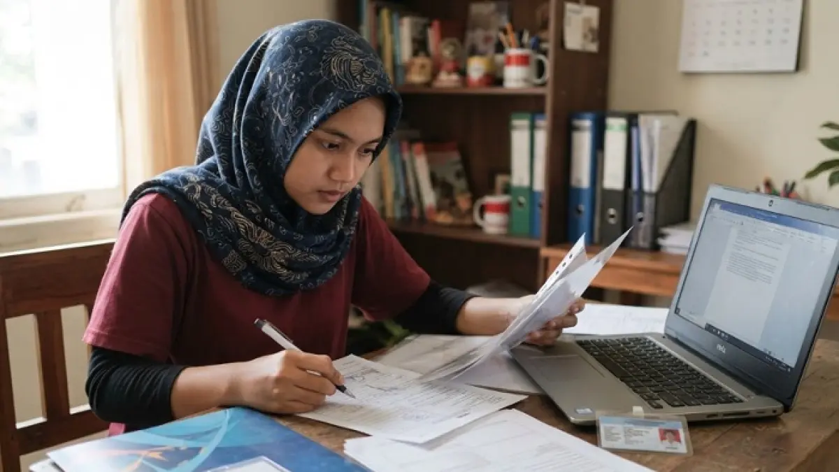 KIP Kuliah 2026 masih dibuka. Cek 7 data penting yang wajib diisi, mulai biodata, ekonomi, rumah hingga aset sebelum menyelesaikan pendaftaran. (Ilustrasi Gemini AI)