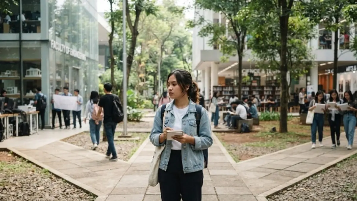 LPDP 2026 makin selektif dengan prioritas STEM dan Industri Strategis. Simak perubahan jurusan, kampus, dokumen, dan strategi daftarnya. (Ilustrasi Gemini AI)